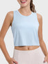 'Vivian' Drawstring Semi Backless Active Tank - Celes Fashion